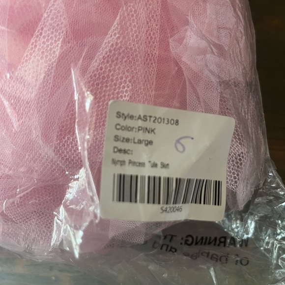 SUGAR THRILLZ Pink Tulle Skirt SZ LARGE DOLLSKILL NEW WOMEN’S SKIRT #209 - Picture 12 of 12